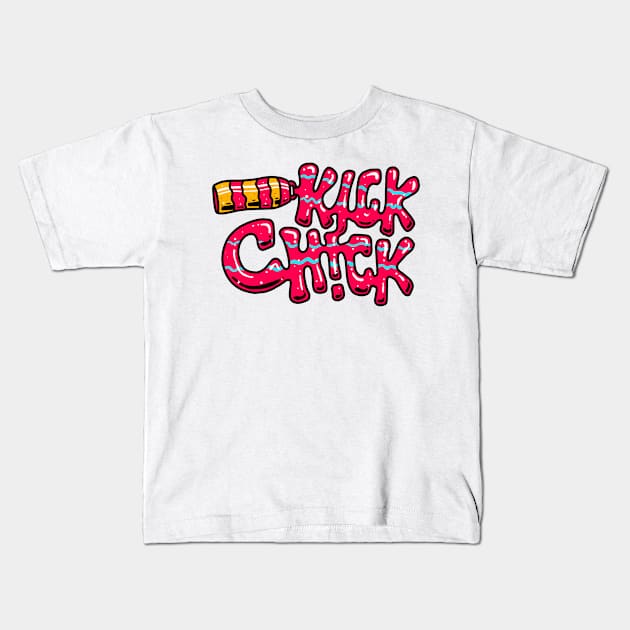 Kick type chick Kids T-Shirt by timytimytrops